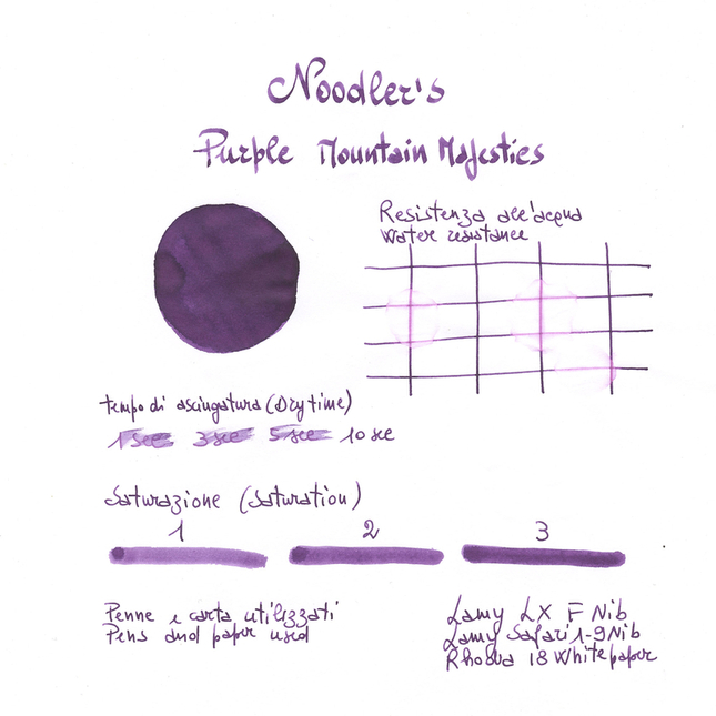 Noodler's Purple Mountain Majesty Inchiostro 3 Oz