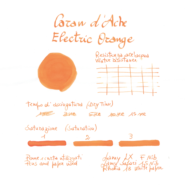 Caran d'Ache Electric Orange Inchiostro 50 ml