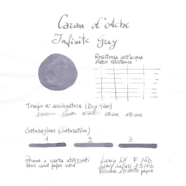 Caran d'Ache Infinite Grey Inchiostro 50 ml