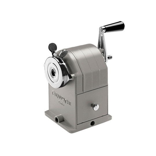 Caran d'Ache Temperamatite da Tavolo a Manovella Grigio