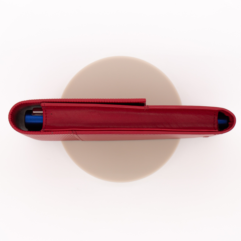 Lamy A316 Embossed Leather Pen Case for 3 Pens Red