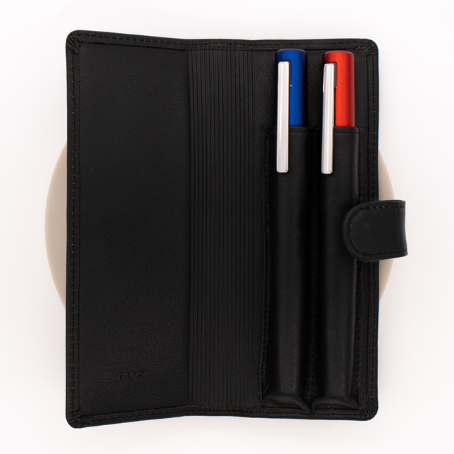 Lamy A402 Leather Folding Pen Case for 2 Pens Black