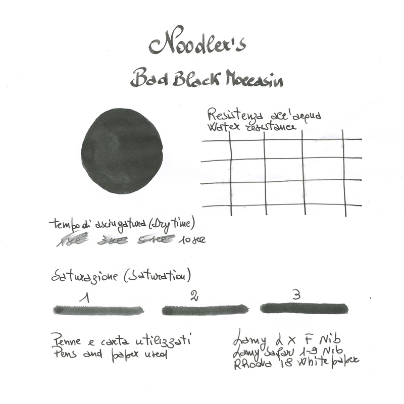 Noodler's Bad Black Moccasin Ink Bottle 3 oz