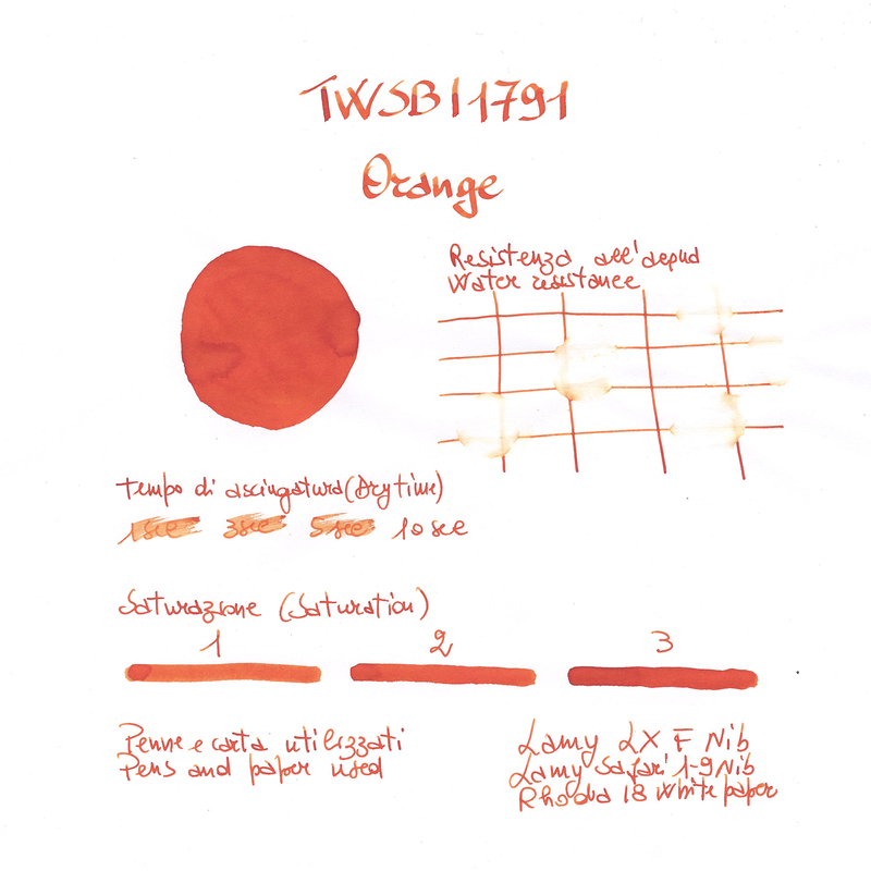 Twsbi 1791 Orange Ink Bottle 18 ml Limited Edition