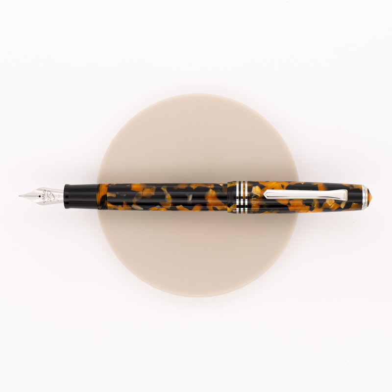 Tibaldi Modello 60 Penna Stilografica Giallo Ambra