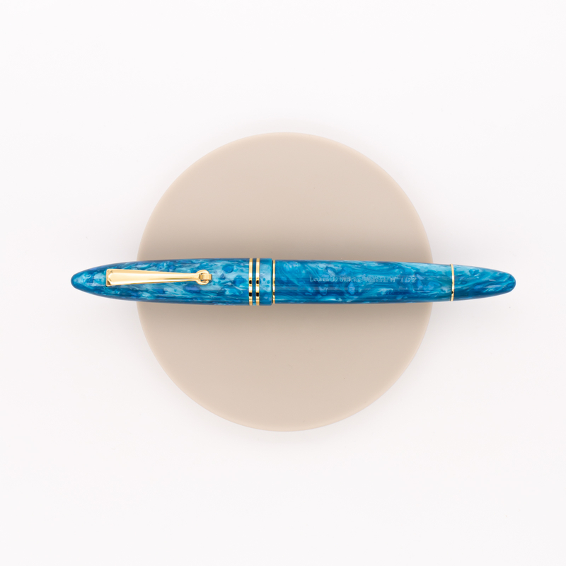 Leonardo Officina Italiana Furore Rollerball Pen Blue Emerald & Gold