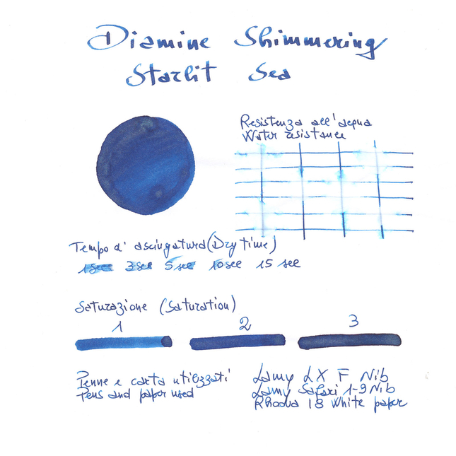 Diamine Shimmering Starlit Sea Inchiostro 50 ml