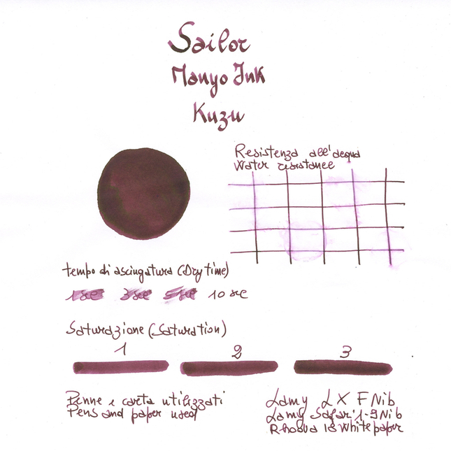 Sailor Manyo Kuzu Ink Bottle 50 ml