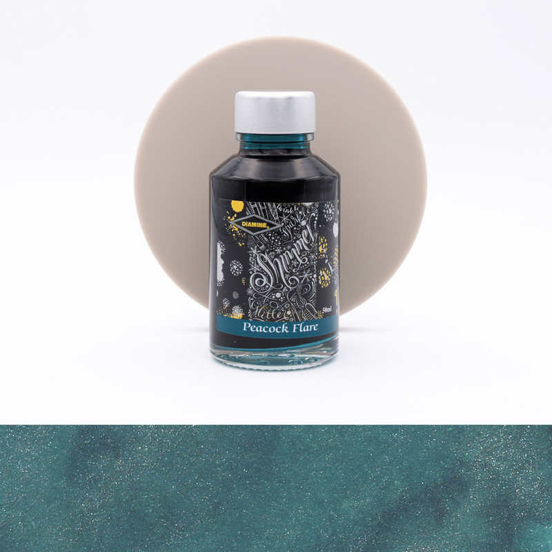 Diamine Shimmering Peacock Flare Ink Bottle 50 ml