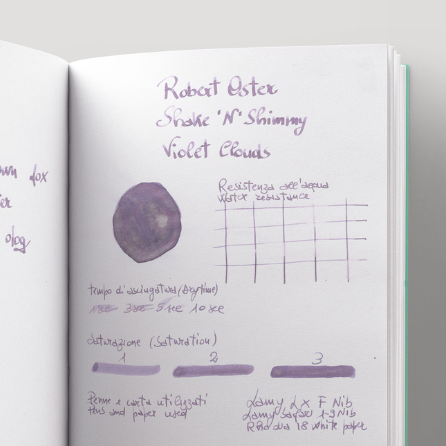 Robert Oster Shake 'N' Shimmy Violet Clouds Ink Bottle 50 ml