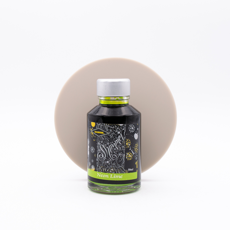 Diamine Shimmering Neon Lime Ink Bottle 50 ml