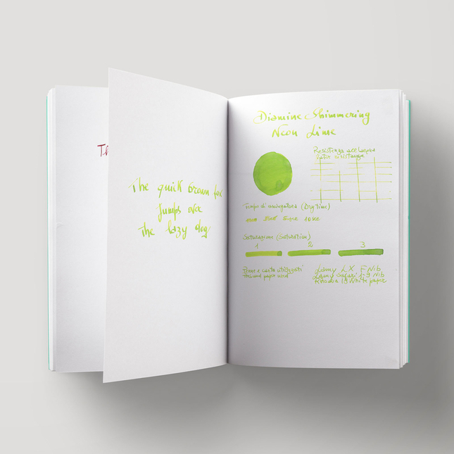 Diamine Shimmering Neon Lime Ink Bottle 50 ml