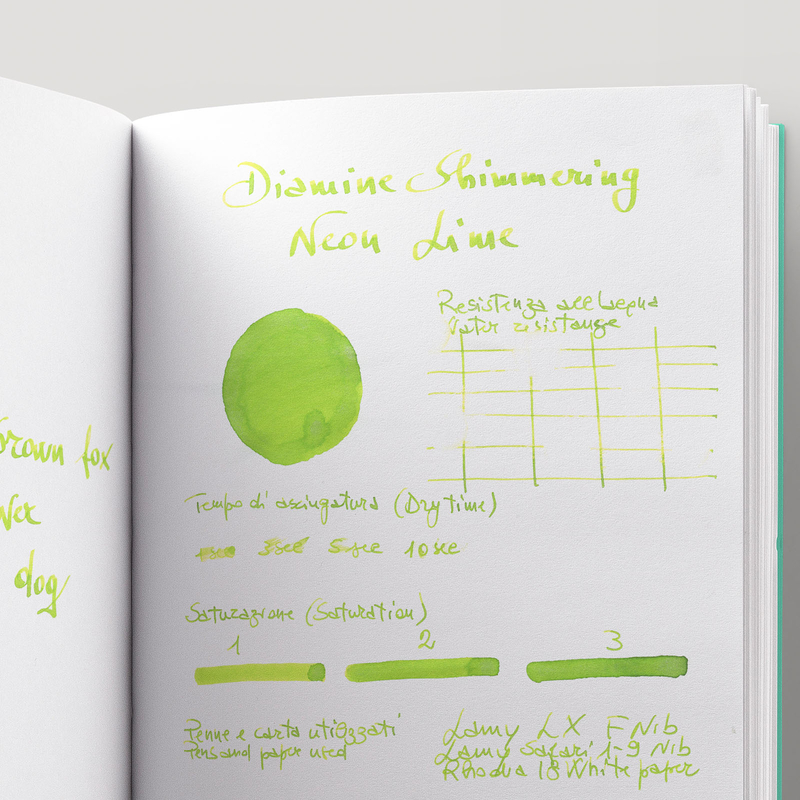Diamine Shimmering Neon Lime Ink Bottle 50 ml