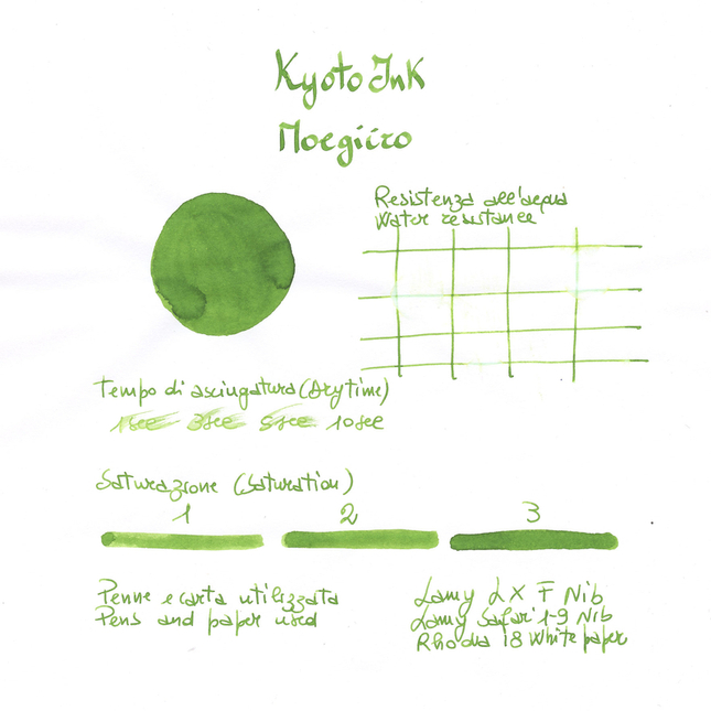 Kyoto Ink Kyo No Oto N.8 Moegiiro Inchiostro 40 ml