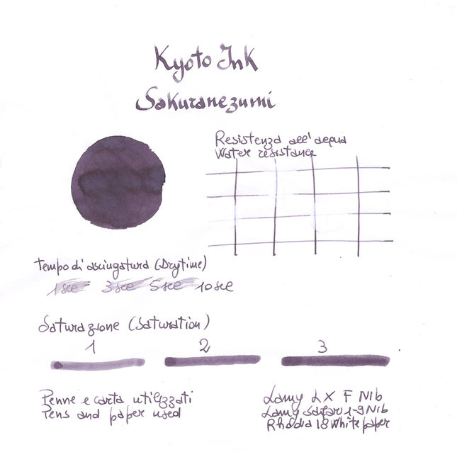 Kyoto Ink Kyo No Oto N.9 Sakuranezumi Inchiostro 40 ml