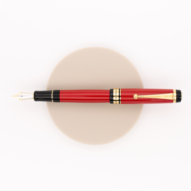 Pilot Custom 845 Urushi Fountain Pen Vermilion Red Ebonite