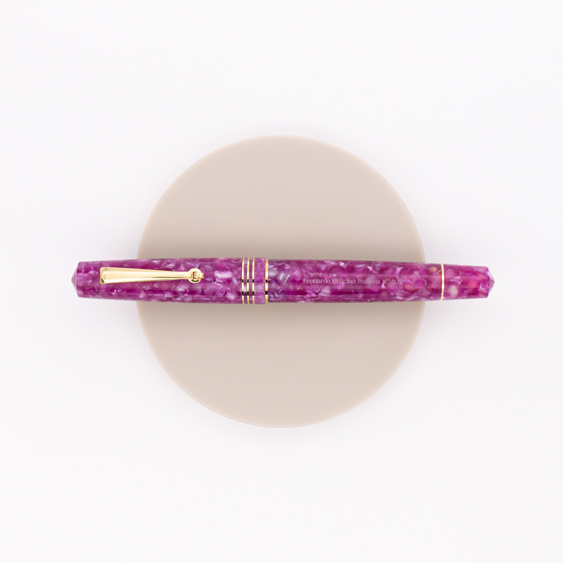 Leonardo Officina Italiana Momento Zero Penna Stilografica Viola Lavanda & Oro
