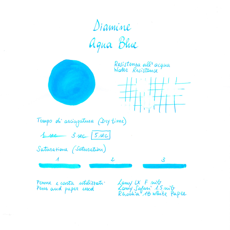 Diamine Aqua Blue Inchiostro 30 ml Diamine Aqua Blue Inchiostro 30 ml