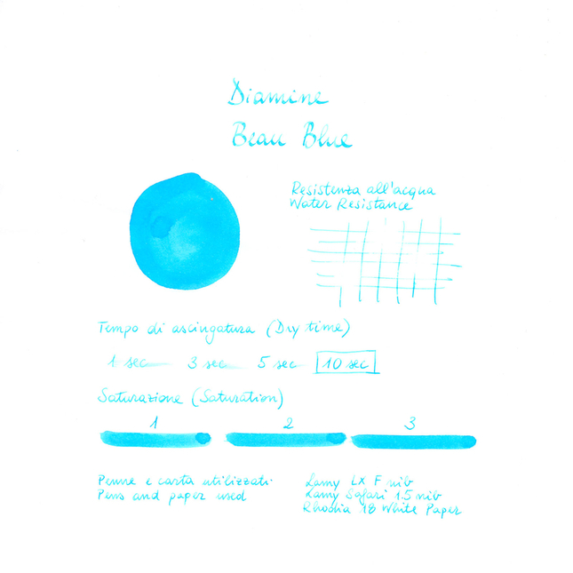 Diamine Beau Blue Ink Bottle 30 ml