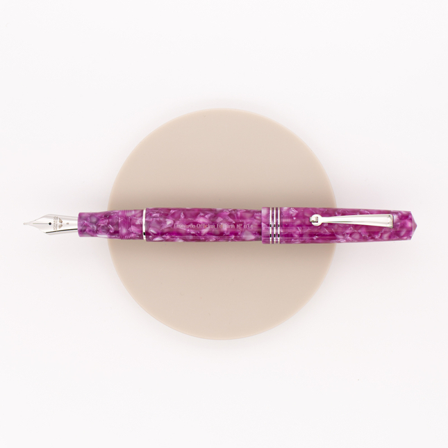 Leonardo Officina Italiana Momento Zero Fountain Pen Lavender Purple & Rhodium