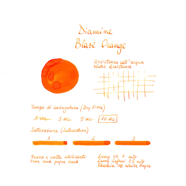 Diamine Blaze Orange Inchiostro 30 ml