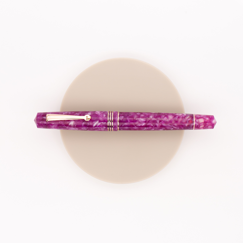 Leonardo Officina Italiana Momento Zero Fountain Pen Lavender Purple & Rose Gold