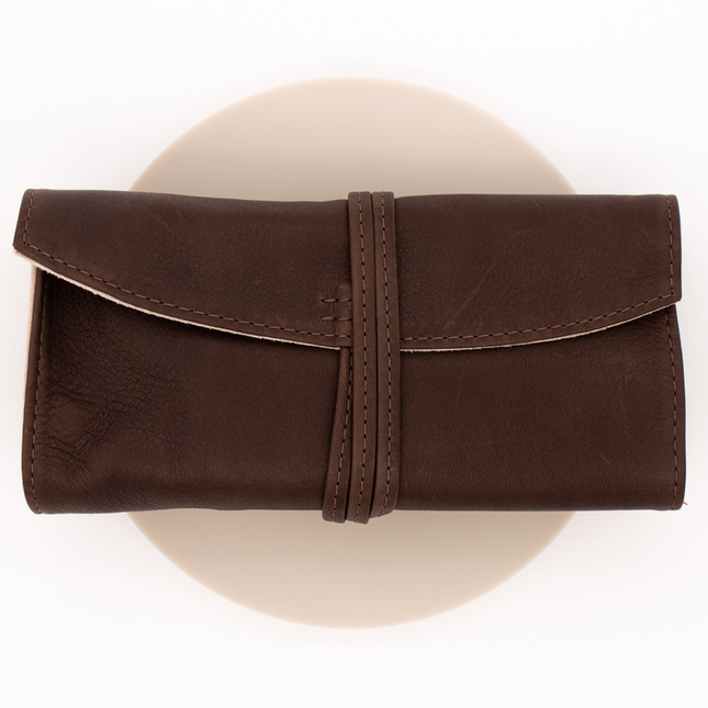 Pilot Pensemble Leather Pen Wrap for 5 Pens Dark Brown