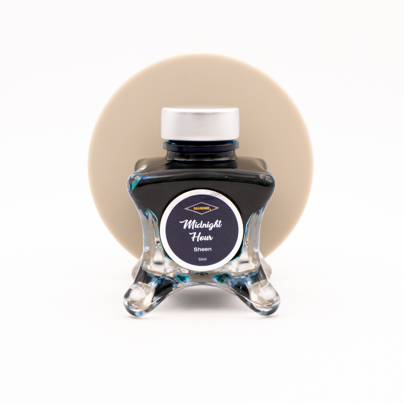 Diamine Inkvent Midnight Hour Ink Bottle 50 ml Blue Edition Sheen