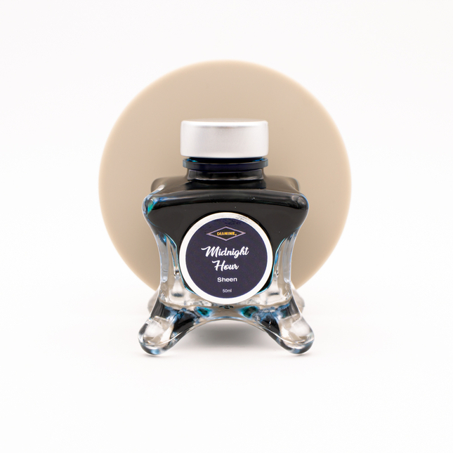 Diamine Inkvent Midnight Hour Ink Bottle 50 ml Blue Edition Sheen