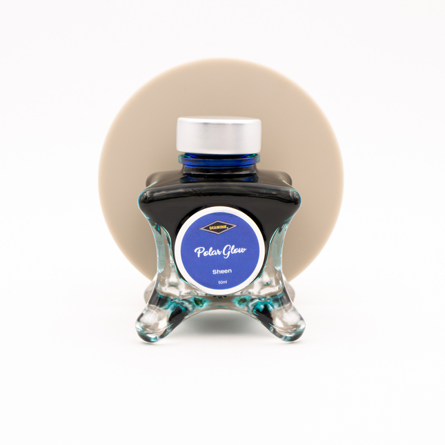 Diamine Inkvent Polar Glow Ink Bottle 50 ml Blue Edition Sheen