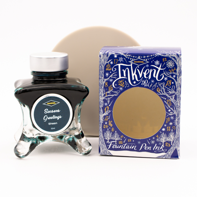 Diamine Inkvent Seasons Greetings Inchiostro 50 ml Blue Edition Sheen
