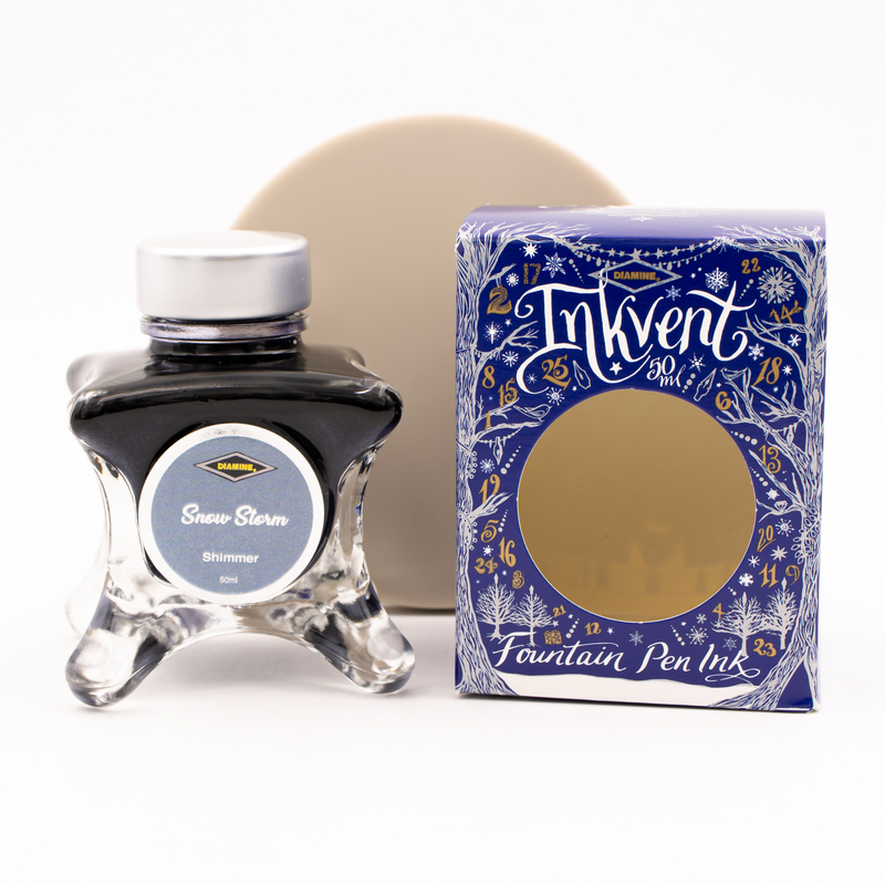 Diamine Inkvent Snow Storm Ink Bottle 50 ml Blue Edition Shimmer