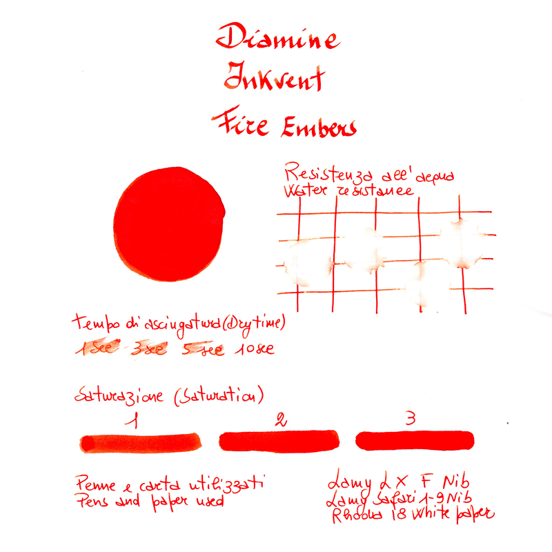 Diamine Inkvent Fire Embers Ink Bottle 50 ml Blue Edition