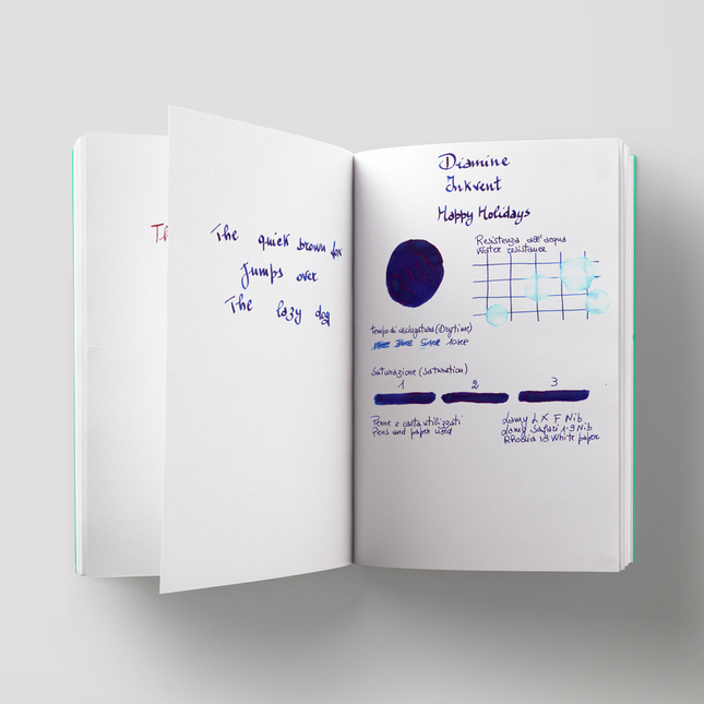 Diamine Inkvent Happy Holidays Ink Bottle 50 ml Blue Edition Shimmer & Sheen