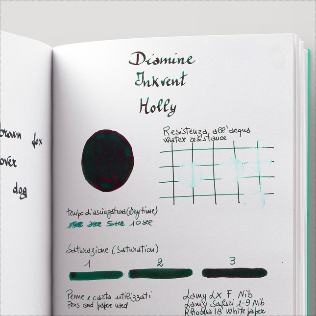 Diamine Inkvent Holly Ink Bottle 50 ml Blue Edition Sheen