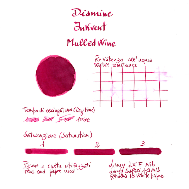 Diamine Inkvent Mulled Wine Inchiostro 50 ml Blue Edition