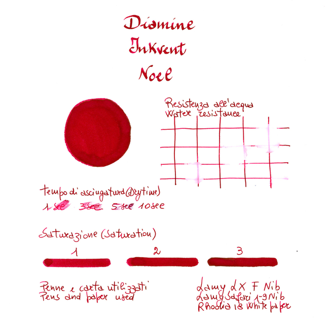 Diamine Inkvent Noel Ink Bottle 50 ml Blue Edition Sheen