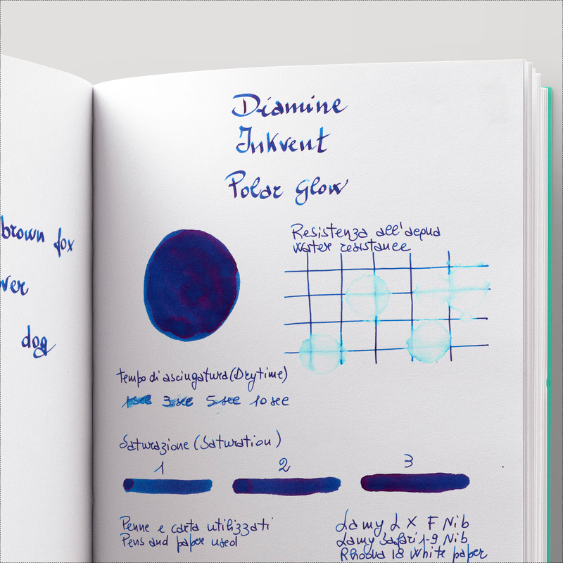 Diamine Inkvent Polar Glow Ink Bottle 50 ml Blue Edition Sheen
