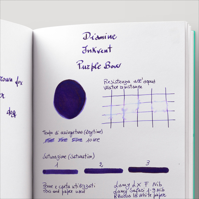 Diamine Inkvent Purple Bow Inchiostro 50 ml Blue Edition