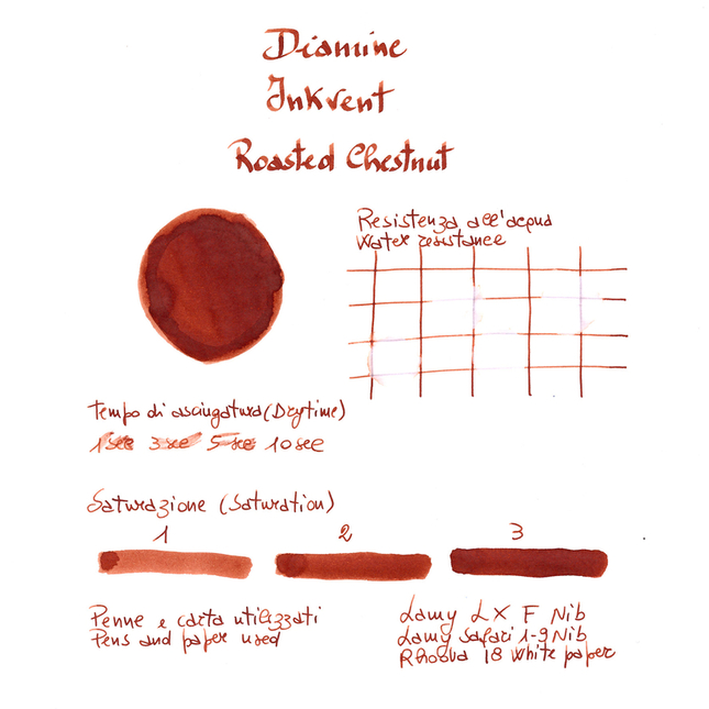 Diamine Inkvent Roasted Chestnut Inchiostro 50 ml Blue Edition