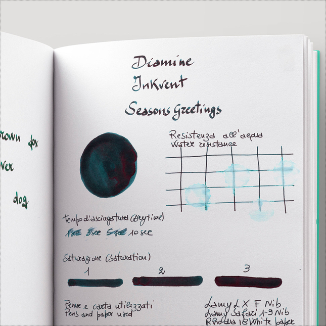 Diamine Inkvent Seasons Greetings Inchiostro 50 ml Blue Edition Sheen