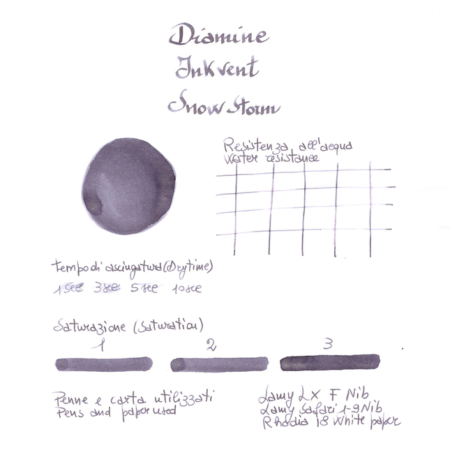 Diamine Inkvent Snow Storm Inchiostro 50 ml Blue Edition Shimmer
