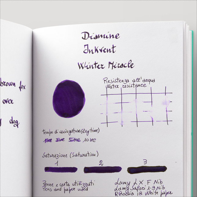 Diamine Inkvent Winter Miracle Inchiostro 50 ml Blue Edition Shimmer & Sheen