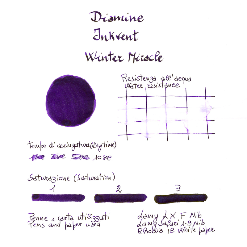 Diamine Inkvent Winter Miracle Inchiostro 50 ml Blue Edition Shimmer & Sheen