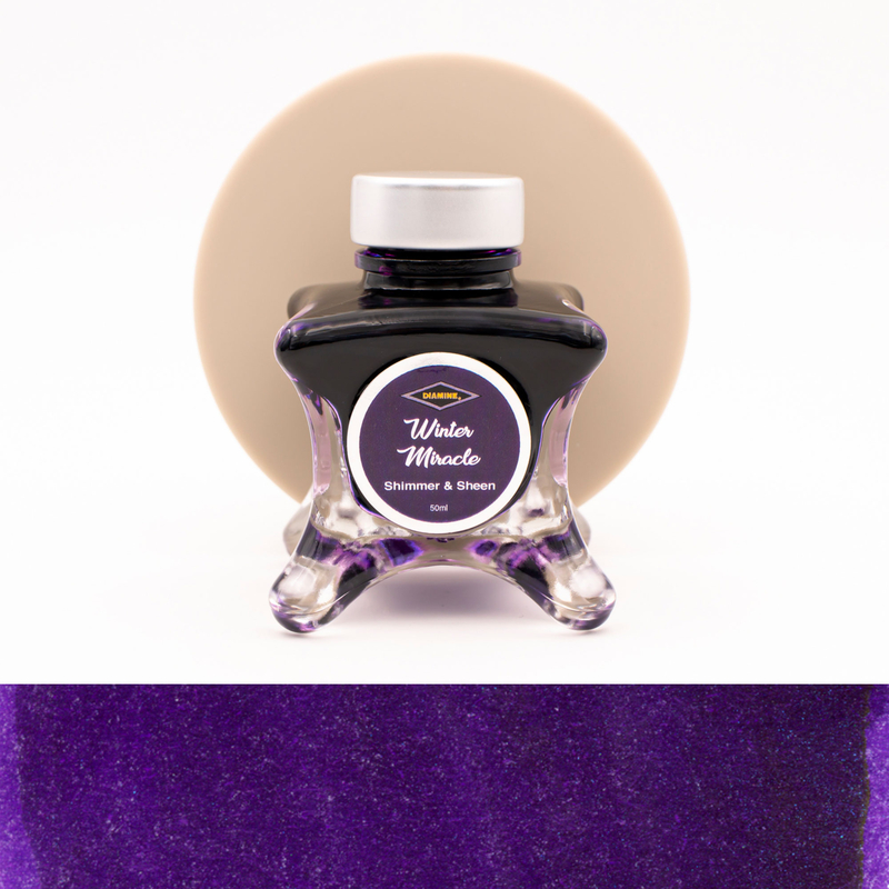 Diamine Inkvent Winter Miracle Ink Bottle 50 ml Blue Edition Shimmer & Sheen