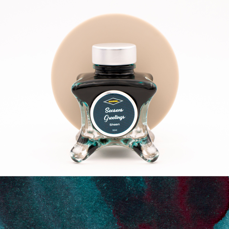 Diamine Inkvent Seasons Greetings Ink Bottle 50 ml Blue Edition Sheen