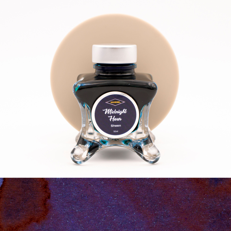 Diamine Inkvent Midnight Hour Inchiostro 50 ml Blue Edition Sheen