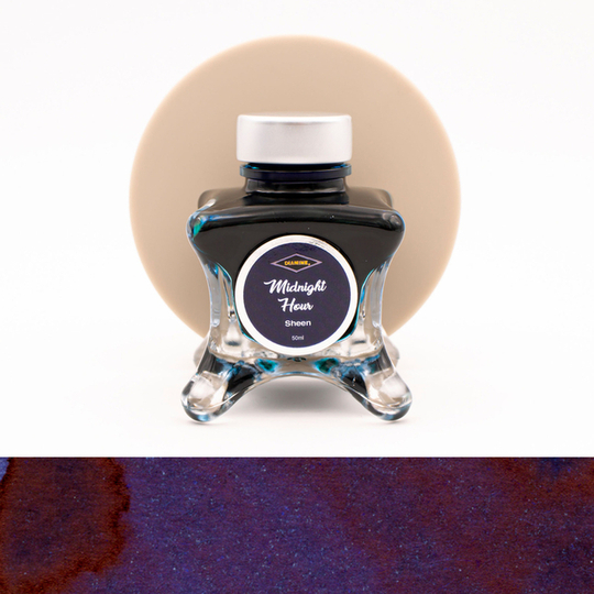 Diamine Inkvent Midnight Hour Ink Bottle 50 ml Blue Edition Sheen