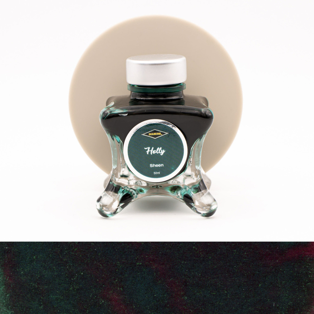 Diamine Inkvent Holly Ink Bottle 50 ml Blue Edition Sheen