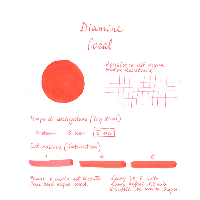 Diamine Coral Ink Bottle 30 ml
